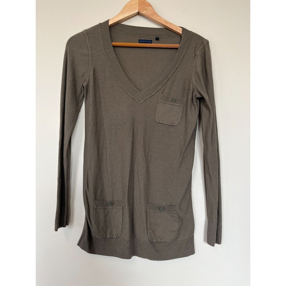 Martin + Osa Olive Green Tunic Sweater S